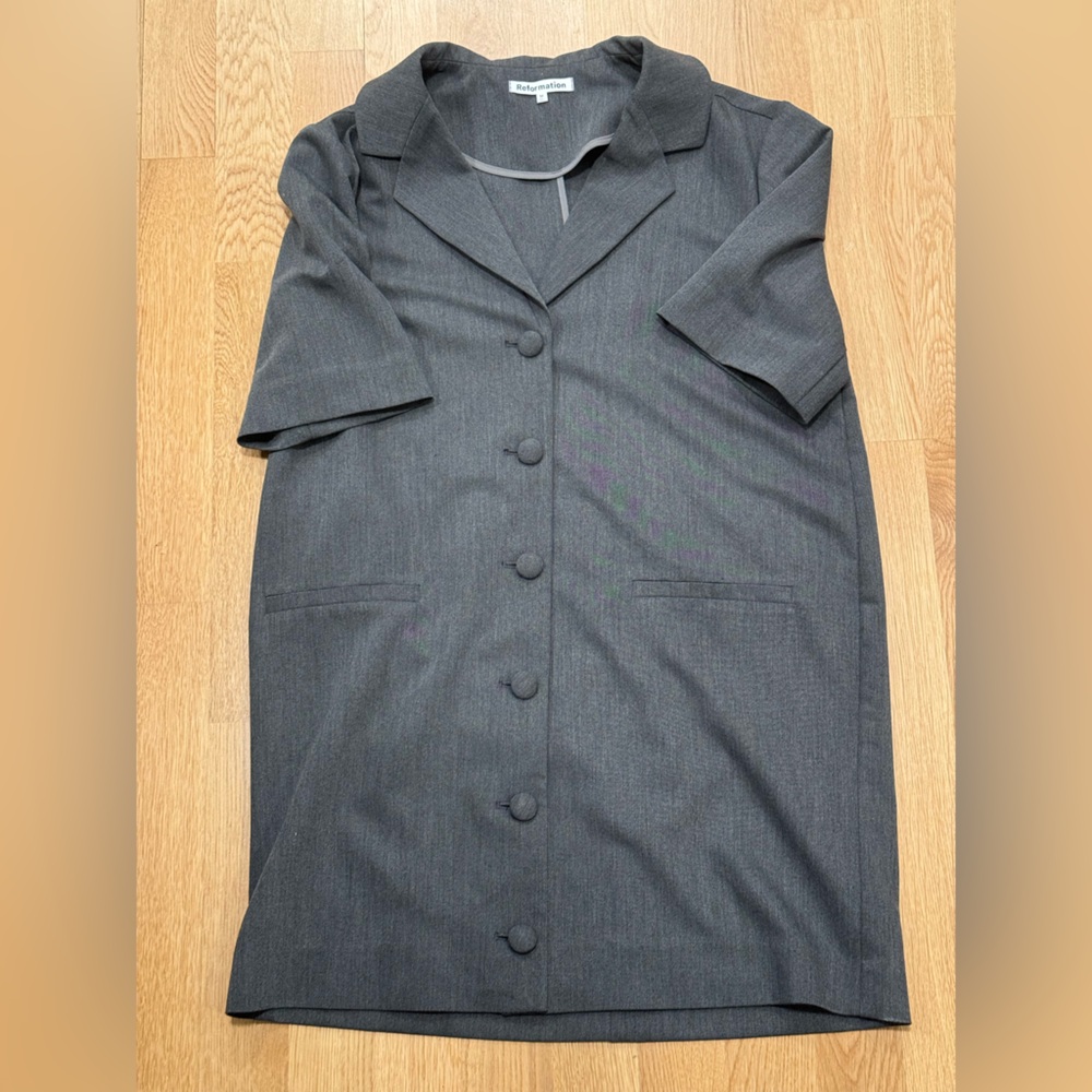 Reformation button up dress
